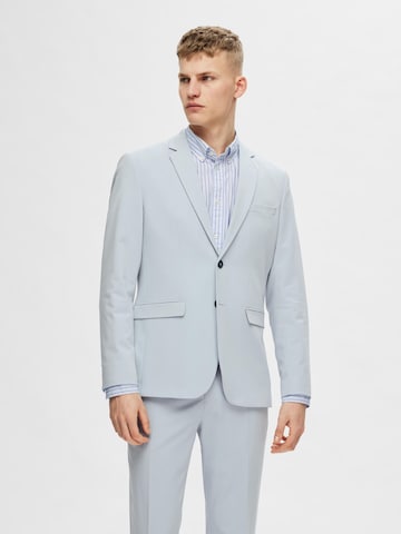 Coupe slim Veste de costume SELECTED HOMME en bleu : devant