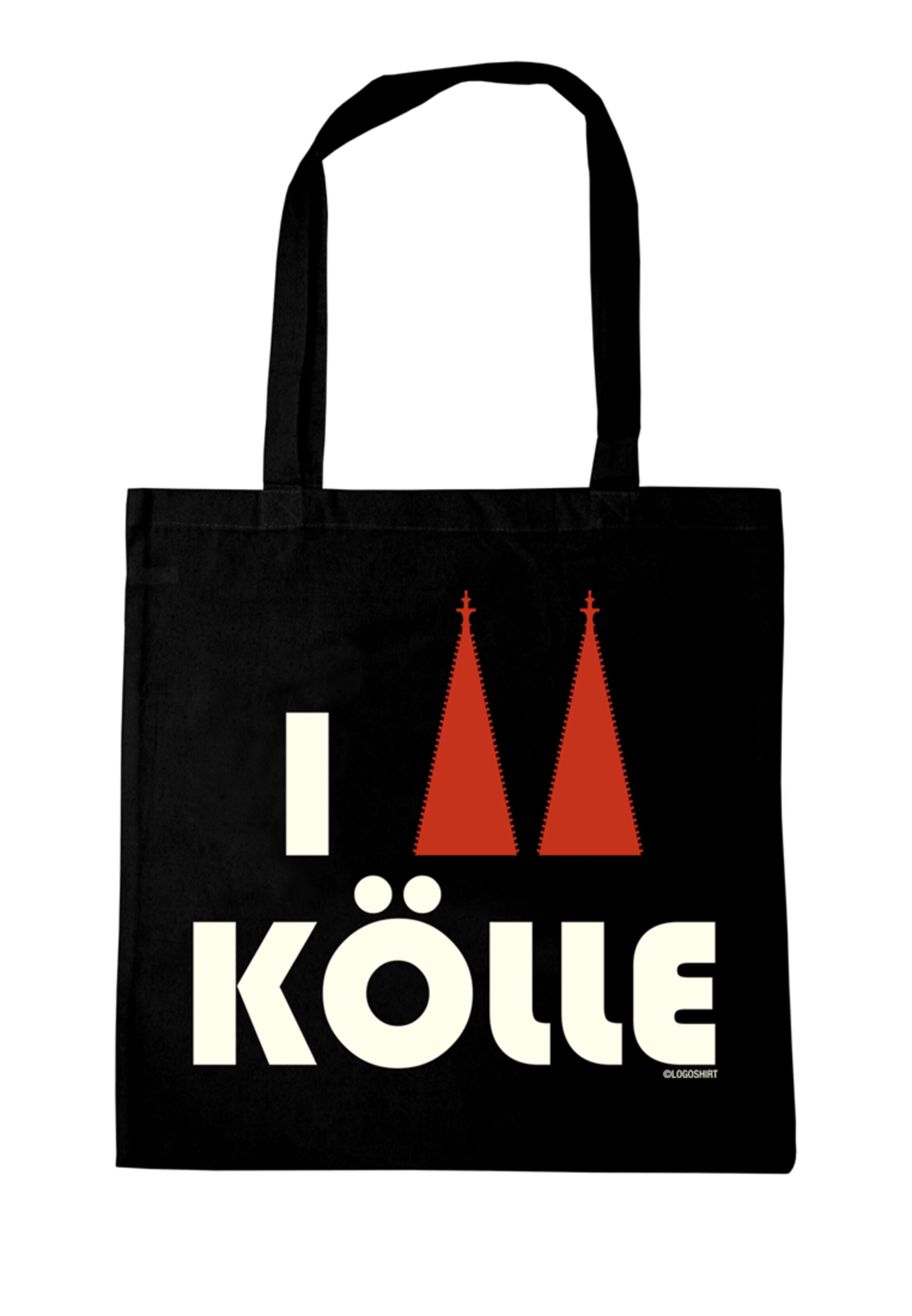 LOGOSHIRT Shopper in Schwarz: Vorderseite