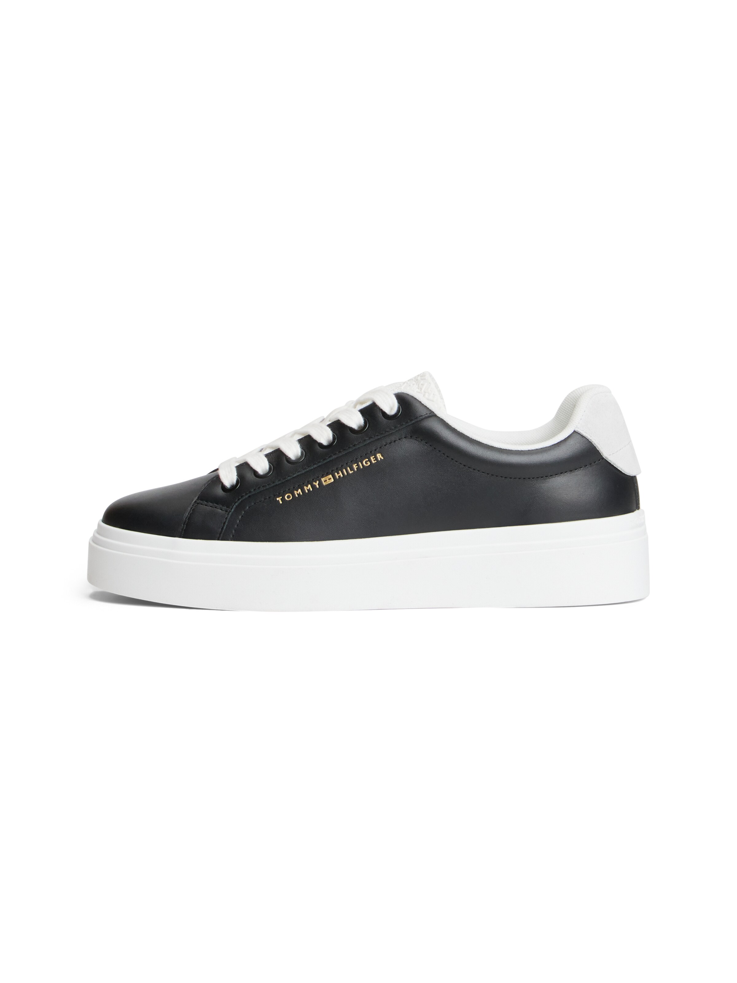 Sneaker low de la TOMMY HILFIGER pe negru: față