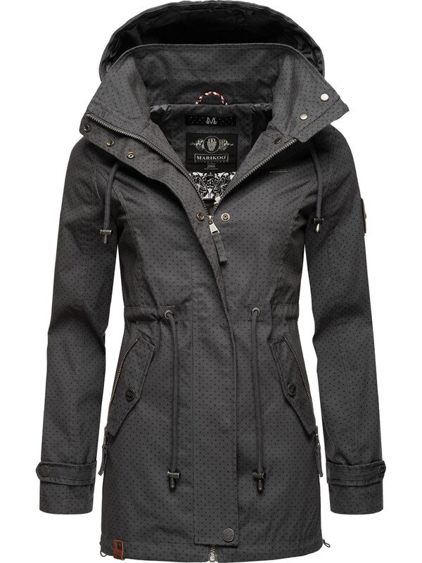 MARIKOO Between-Seasons Parka 'Nyokoo' in Anthracite