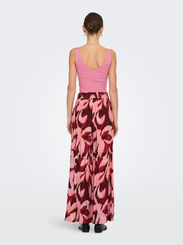JDY Wide leg Broek 'JDYMiles' in Rood