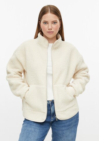 Veste en polaire QS en beige : devant