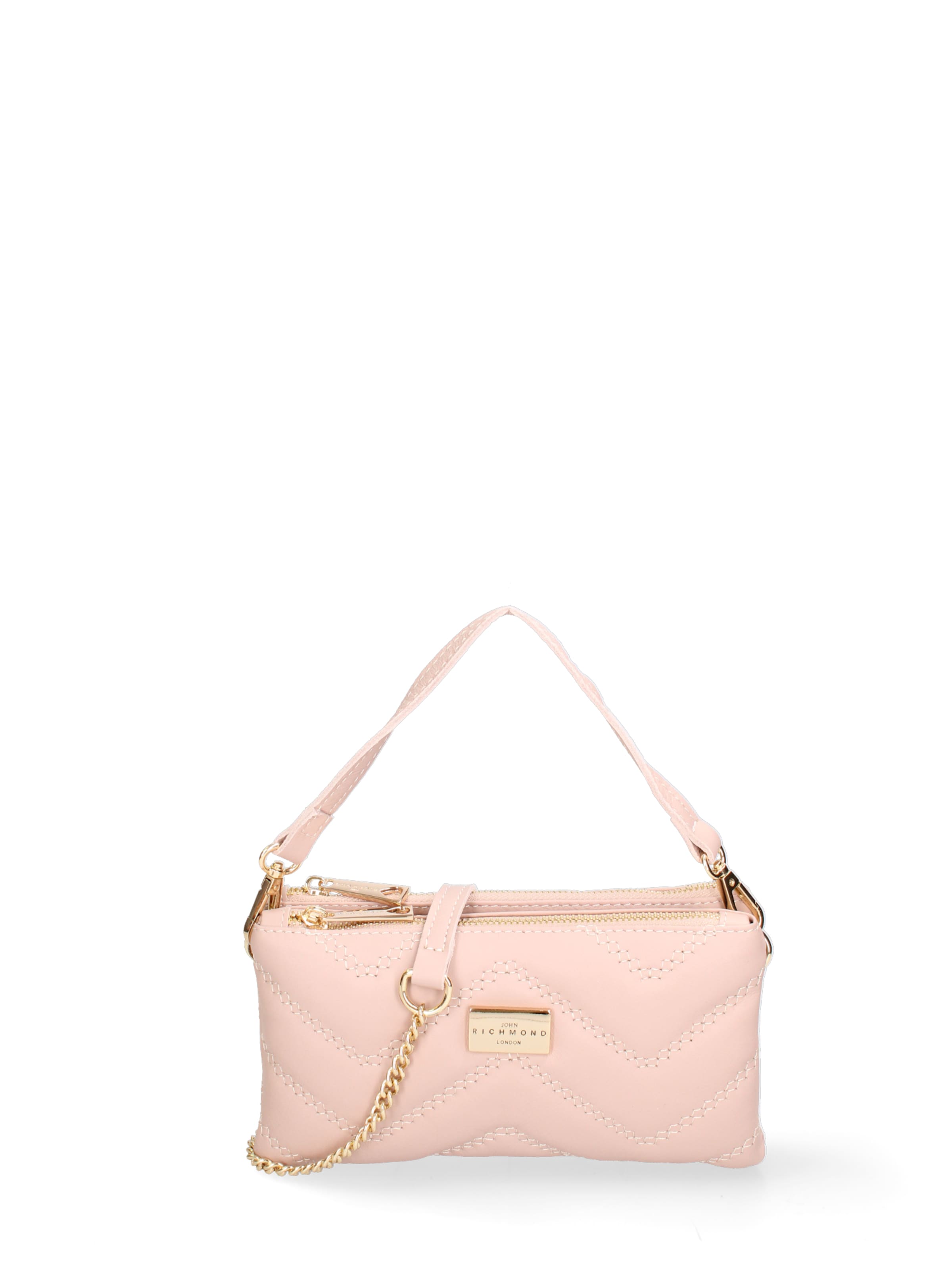 Sac bandoulière John Richmond en rose : devant