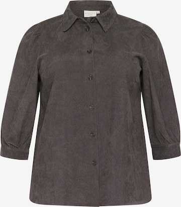 Camicia da donna 'Verana' di KAFFE CURVE in marrone: frontale
