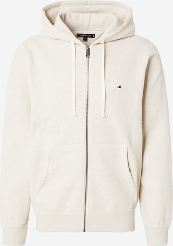 Veste de survêtement 'ESSENTIAL' TOMMY HILFIGER en beige : devant