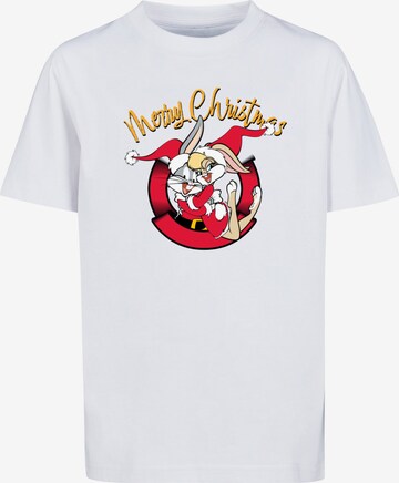 ABSOLUTE CULT Shirt 'Looney Tunes - Lola Merry Christmas' in White: front