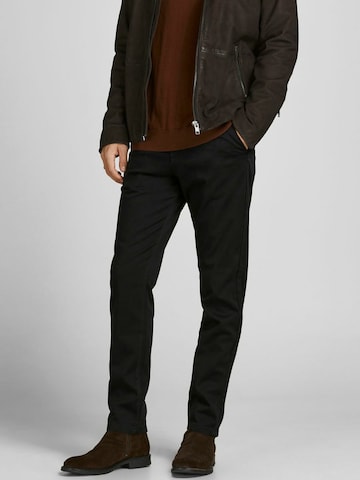 JACK & JONES Regular Chino in Zwart: voorkant