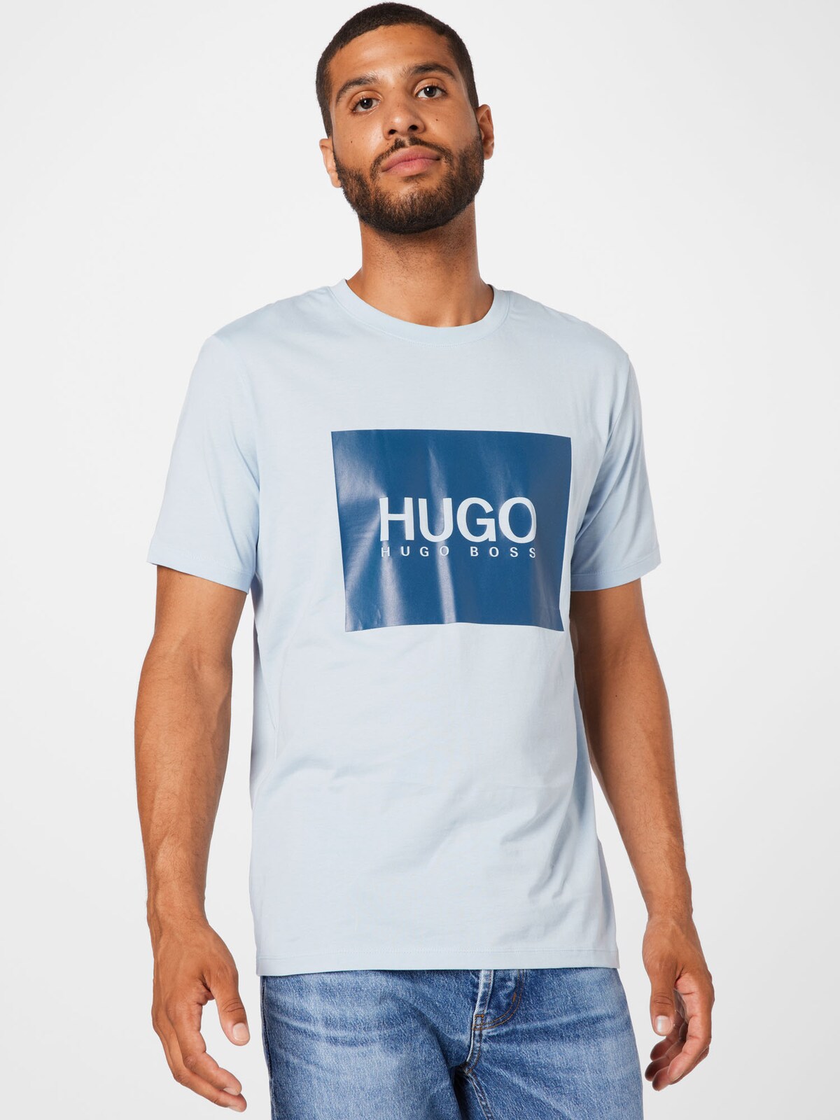 HUGO Shirt 'Dolive' in blau / hellblau ABOUT YOU