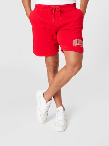 HOLLISTER Regular Trousers in Red: front