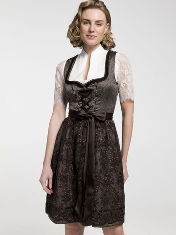 SPIETH & WENSKY Dirndl 'Bea' in Brown: front