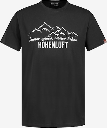 Sublevel T-Shirt in Schwarz: Vorderseite