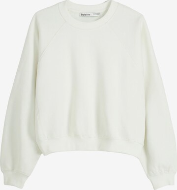 Sweat-shirt Bershka en jaune : devant