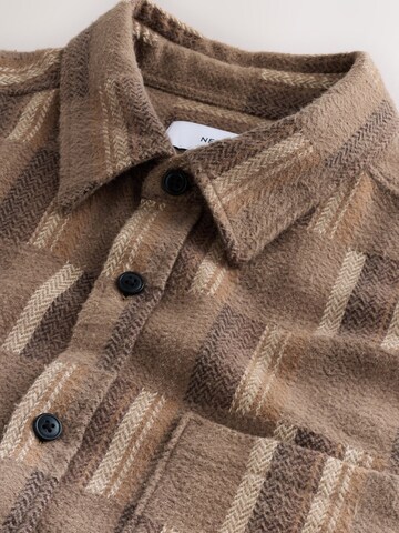 Next Regular Fit Hemd in Braun