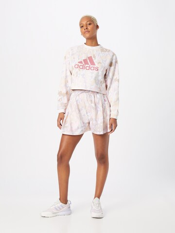 ADIDAS SPORTSWEAR Loosefit Sportsbukse 'Graphic' i hvit