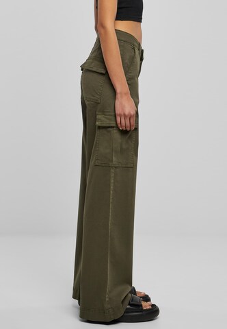 Wide Leg Pantalon cargo Urban Classics en vert