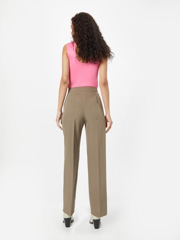 ONLY Loose fit Trousers with creases 'ASTRID' in Brown