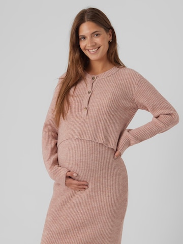 Cardigan 'ISLA LIA' MAMALICIOUS en rose : devant