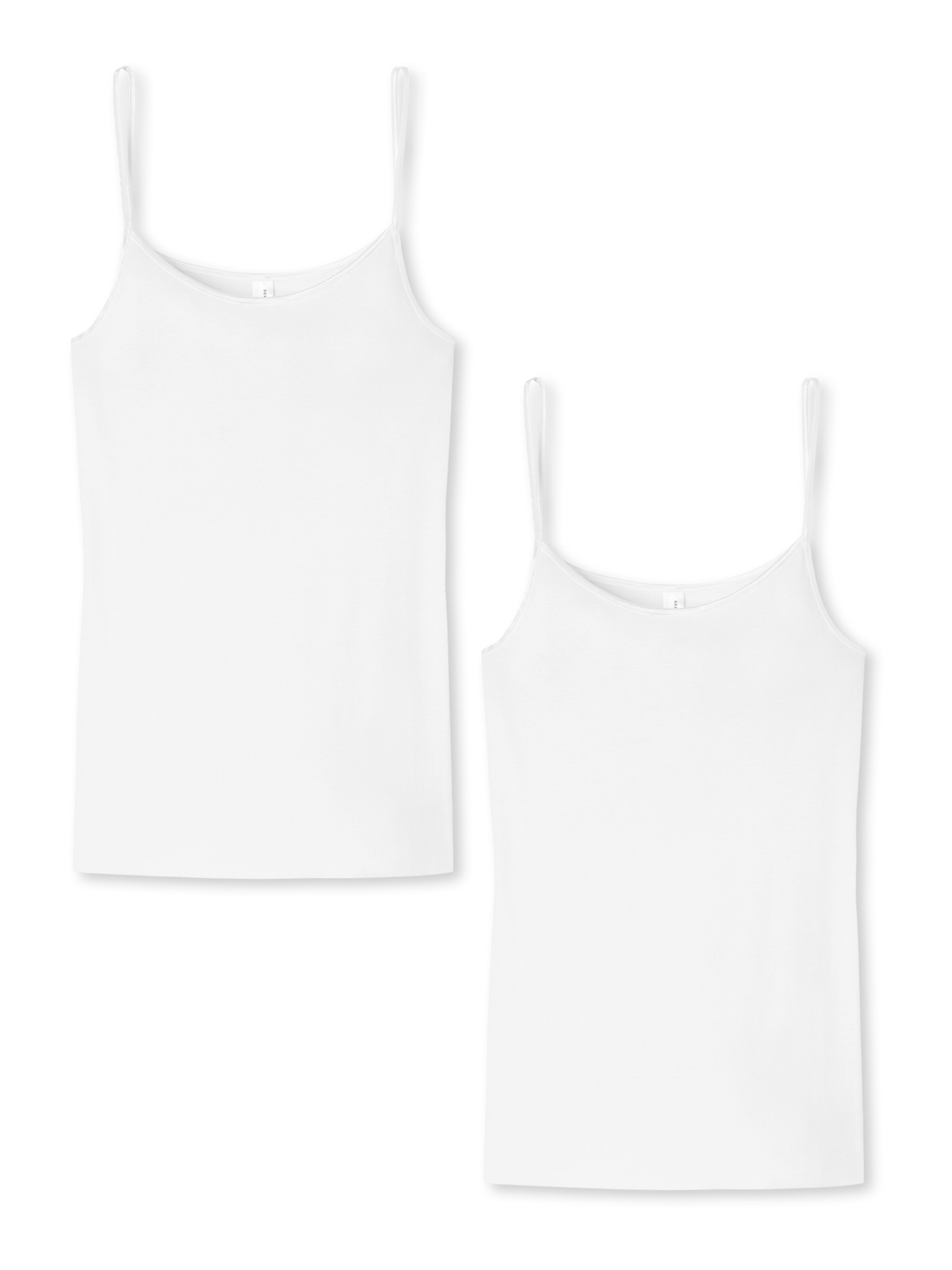 SCHIESSER Onderhemd ' Luxury ' in Wit: voorkant