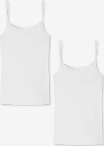 Maillot de corps ' Luxury ' SCHIESSER en blanc : devant