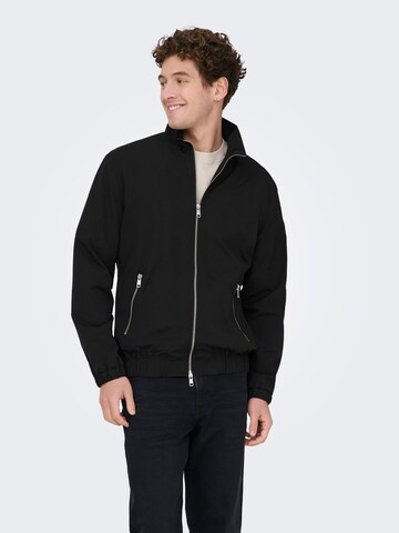 Veste mi-saison 'ONSGerreth' Only & Sons en noir : devant