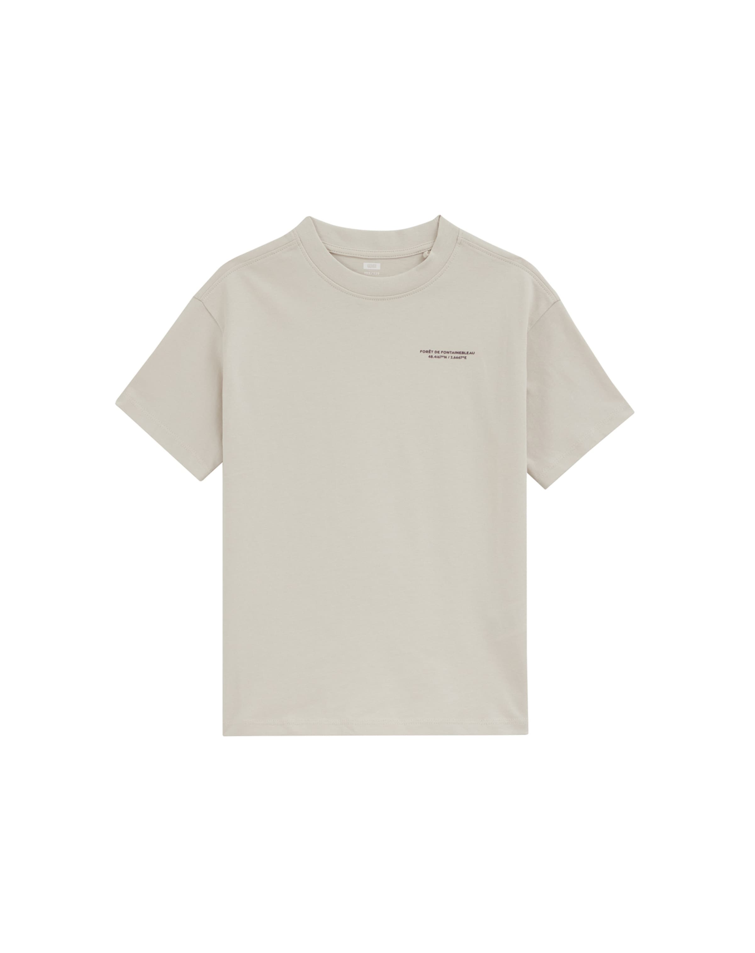 T-Shirt WE Fashion en beige : devant