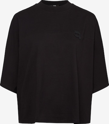 Karl Lagerfeld - Camiseta talla grande 'Ikonik 2.0' en negro: frente