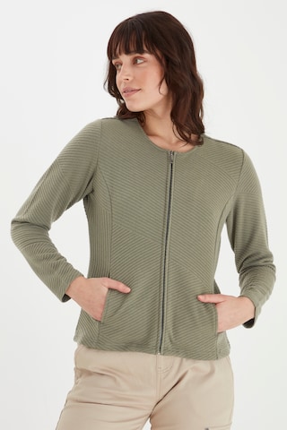 Fransa Knit Cardigan 'FRVECARDI' in Green: front