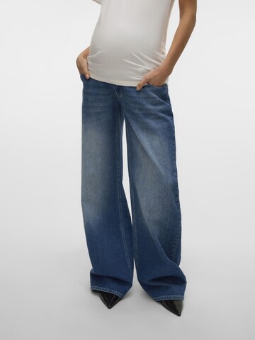 MAMALICIOUS Wide leg Jeans 'MLJada' in Blue: front