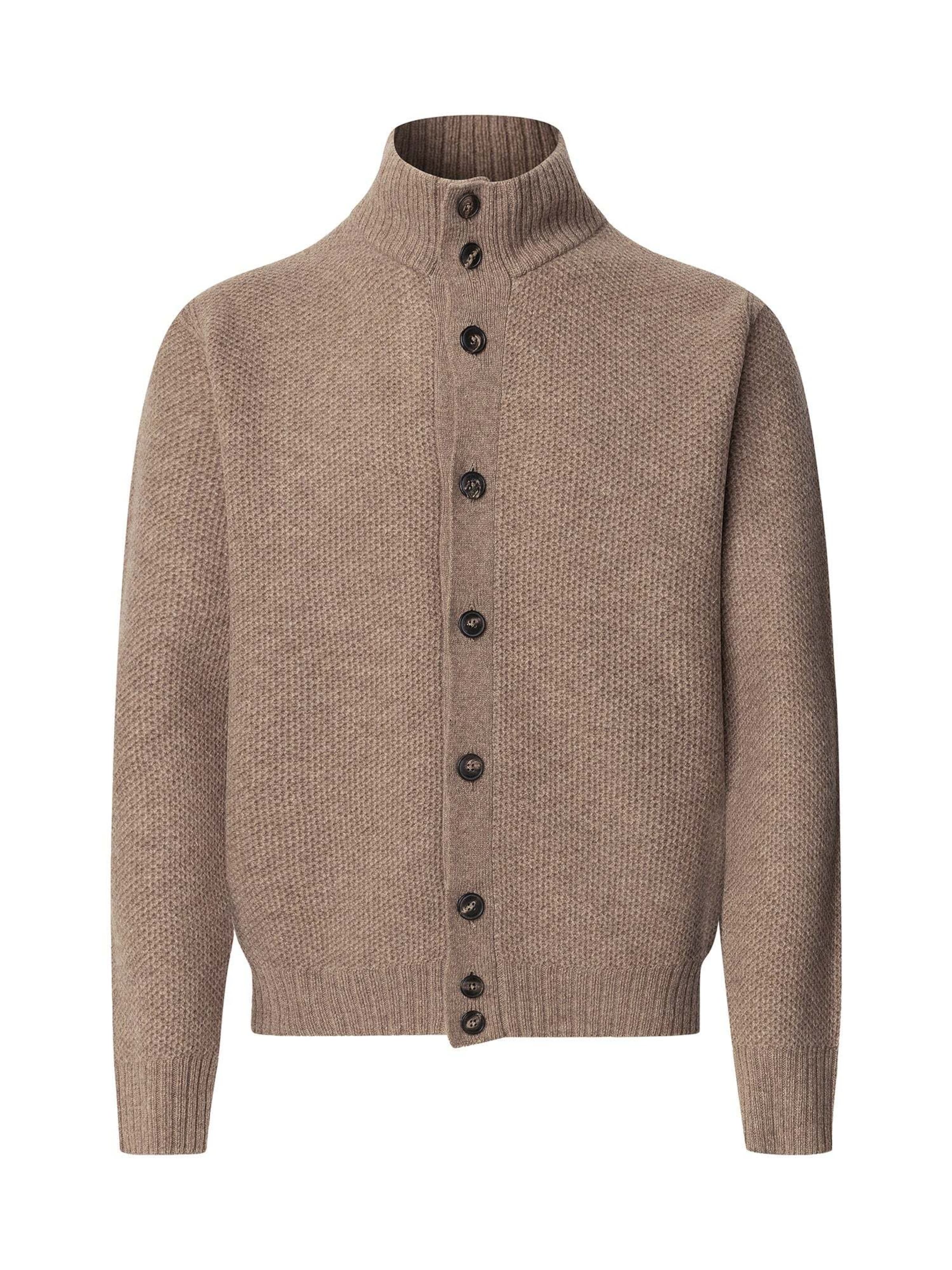 Hackett London Gebreid vest in Beige: voorkant
