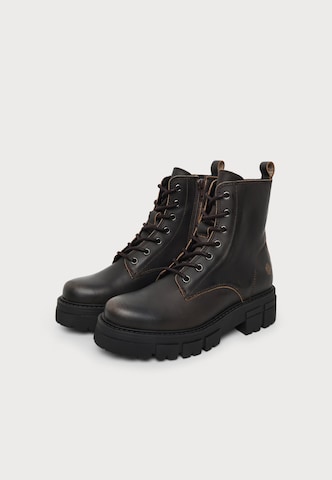 Bottines à lacets 'CASTLE' Apple of Eden en marron