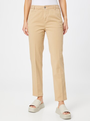 UNITED COLORS OF BENETTON Regular Pleated Pants in Beige: front