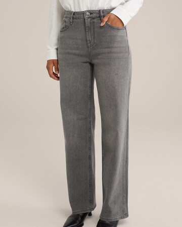 WE Fashion Wide leg Jeans in Grey: front