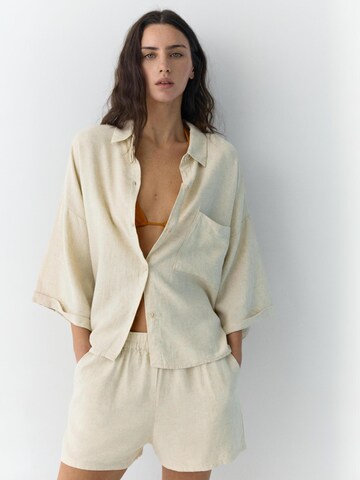 Pull&Bear Bluse 'PACIFIC' in Beige: Vorderseite