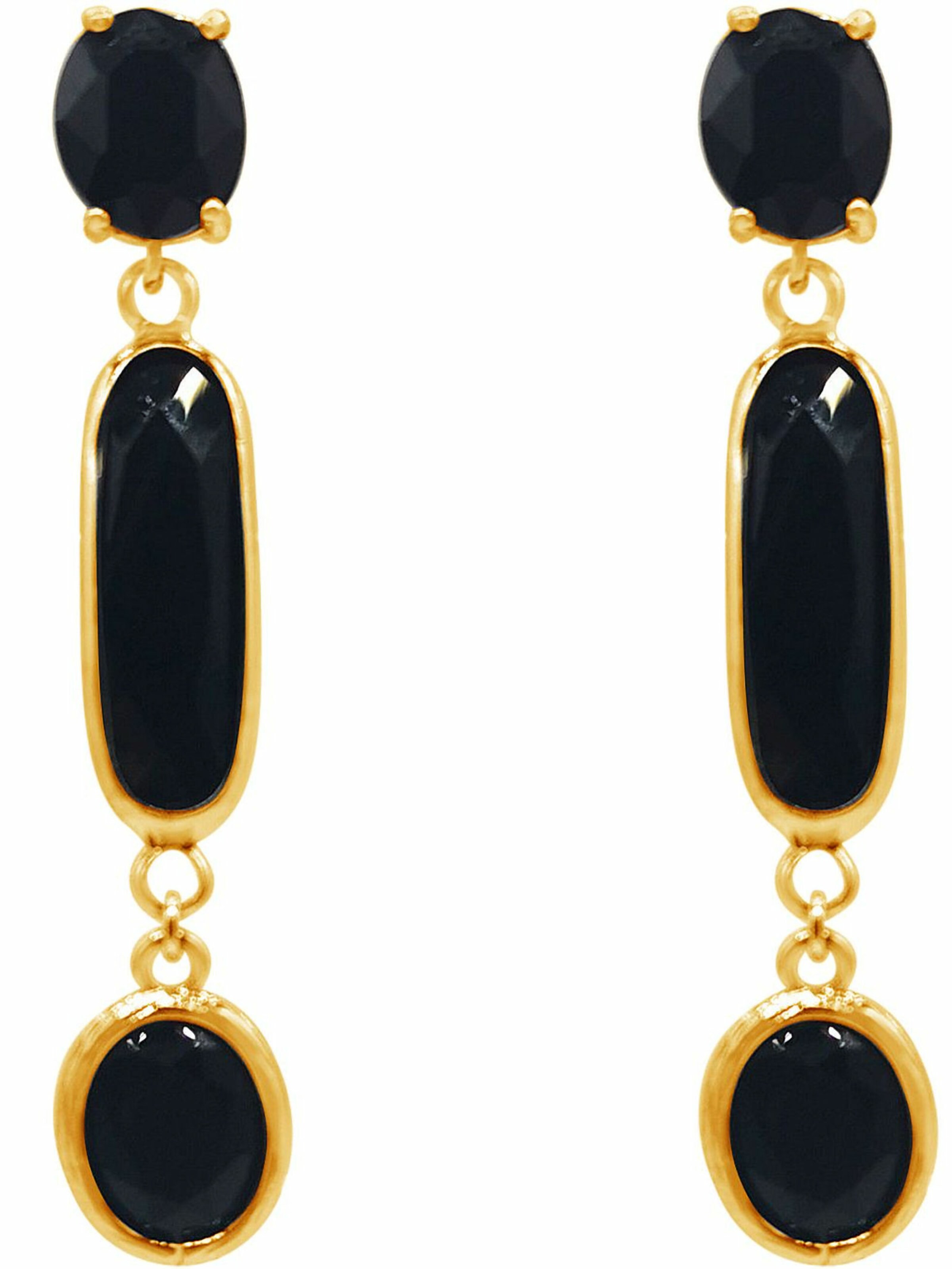 Gemshine Earrings in Gold: front