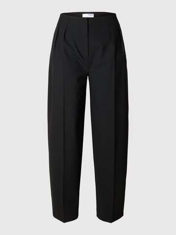 Regular Pantalon à plis SELECTED FEMME en noir