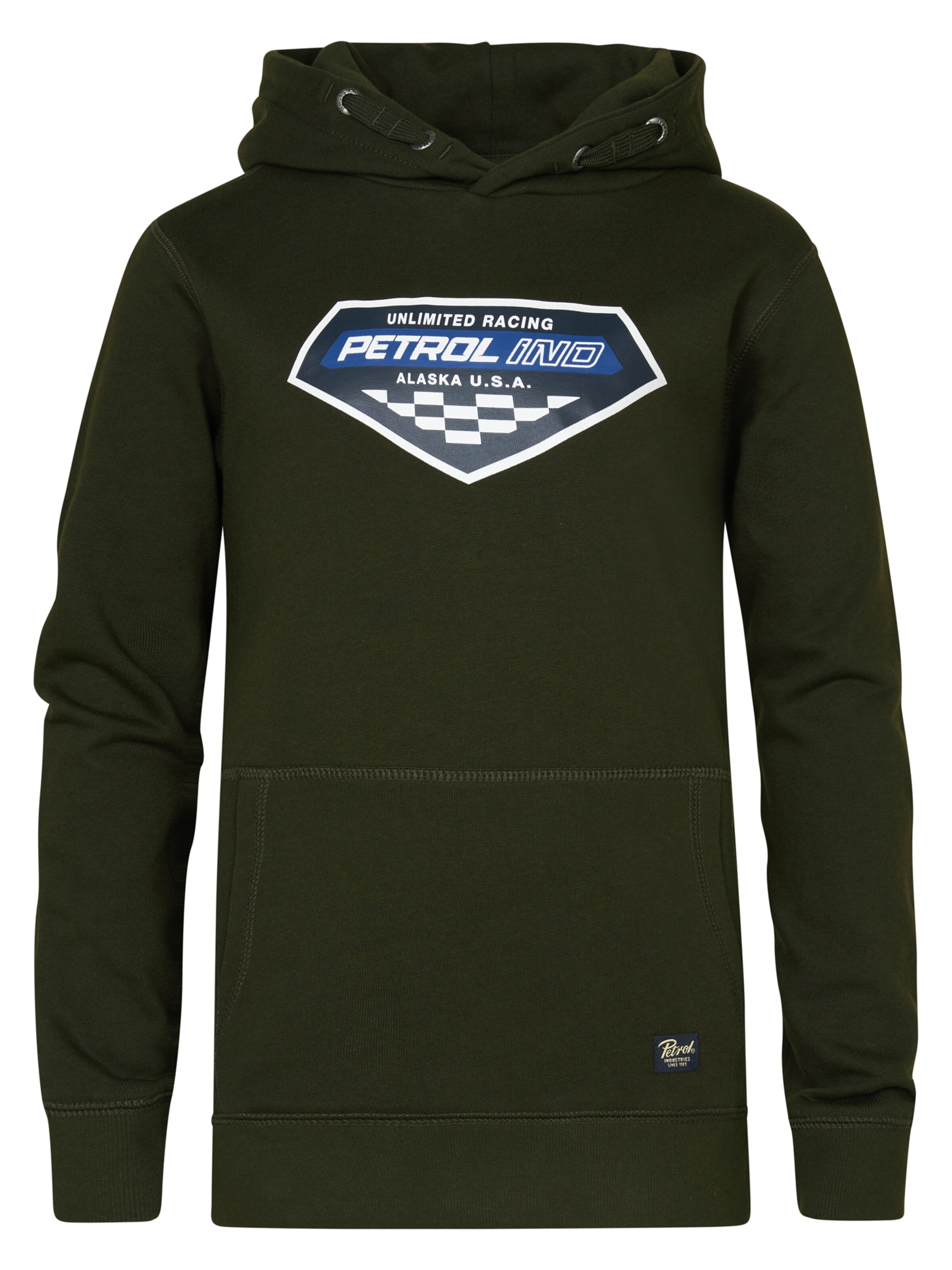 Petrol Industries Sweatshirt 'White Mountain' in Green: front