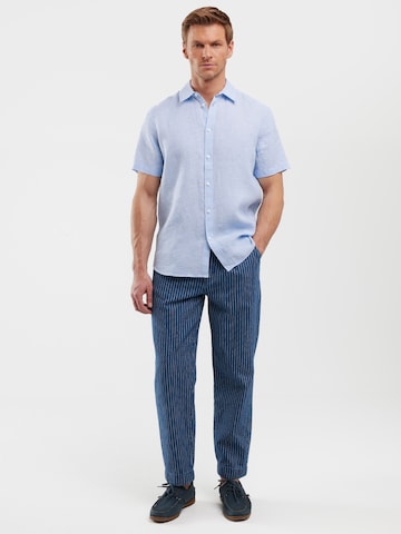 BIG STAR Regular fit Button Up Shirt 'Linerso' in Blue