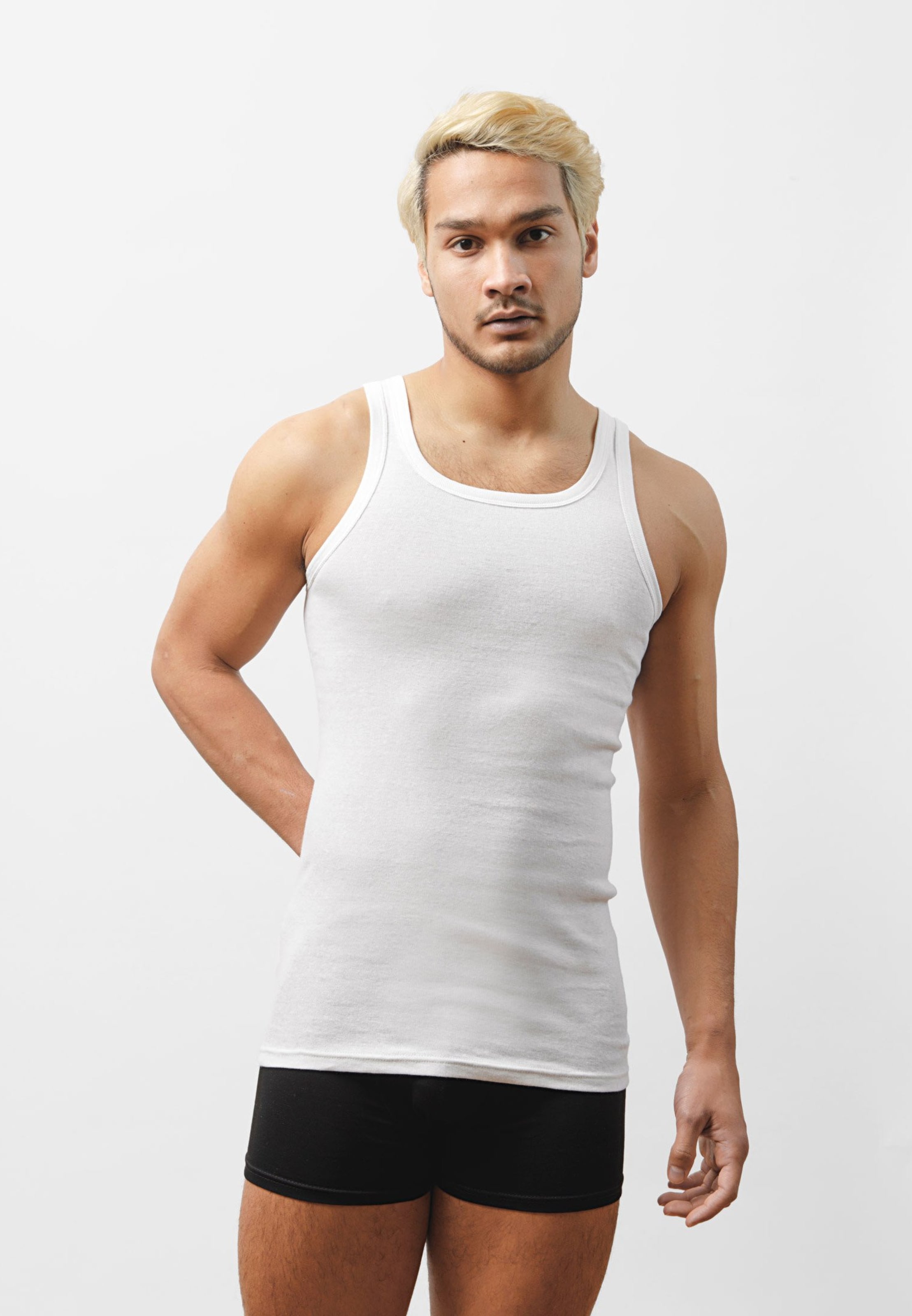 Männer Große Größen SNOCKS Unterhemd in Weiß - DE17041