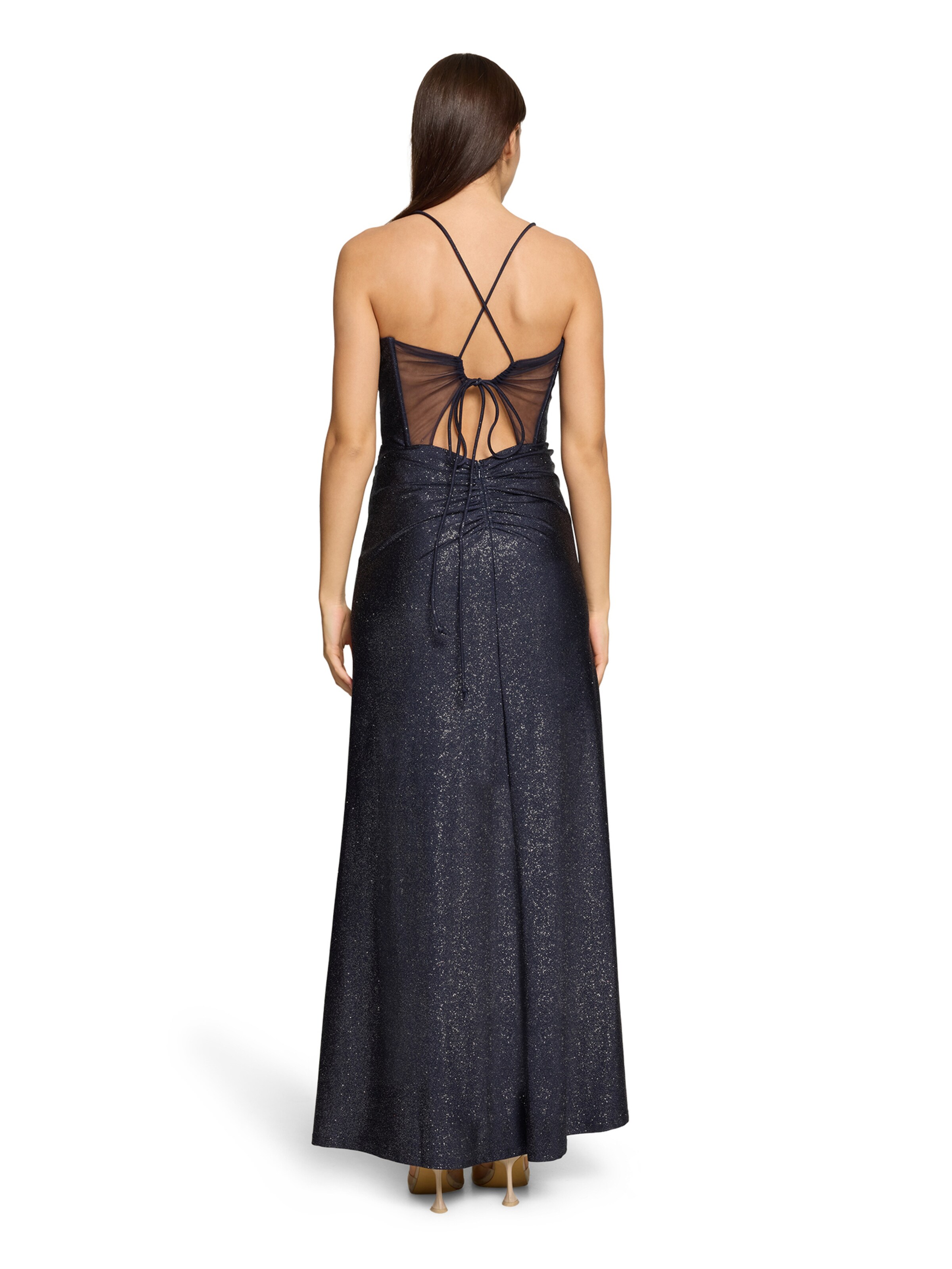 Vera Mont Abendkleid im Glitzer-Look in Blau