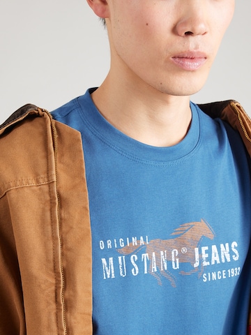 mėlyna MUSTANG Marškinėliai 'Austin'