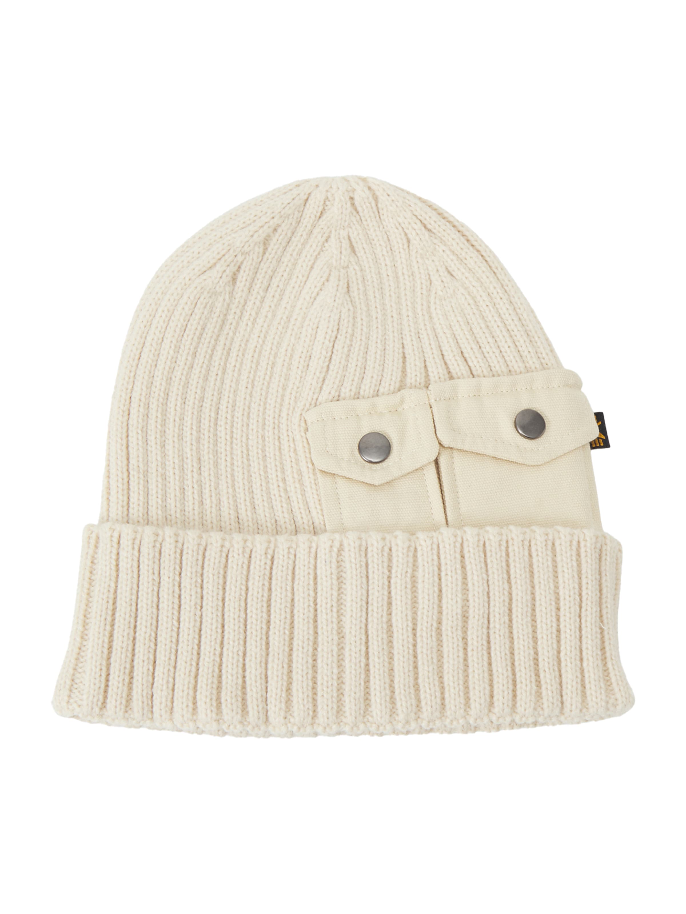 Bonnet ALPHA INDUSTRIES en beige : devant