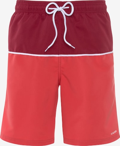 s.Oliver Kupaće hlače u crvena / bordo / bijela, Pregled proizvoda