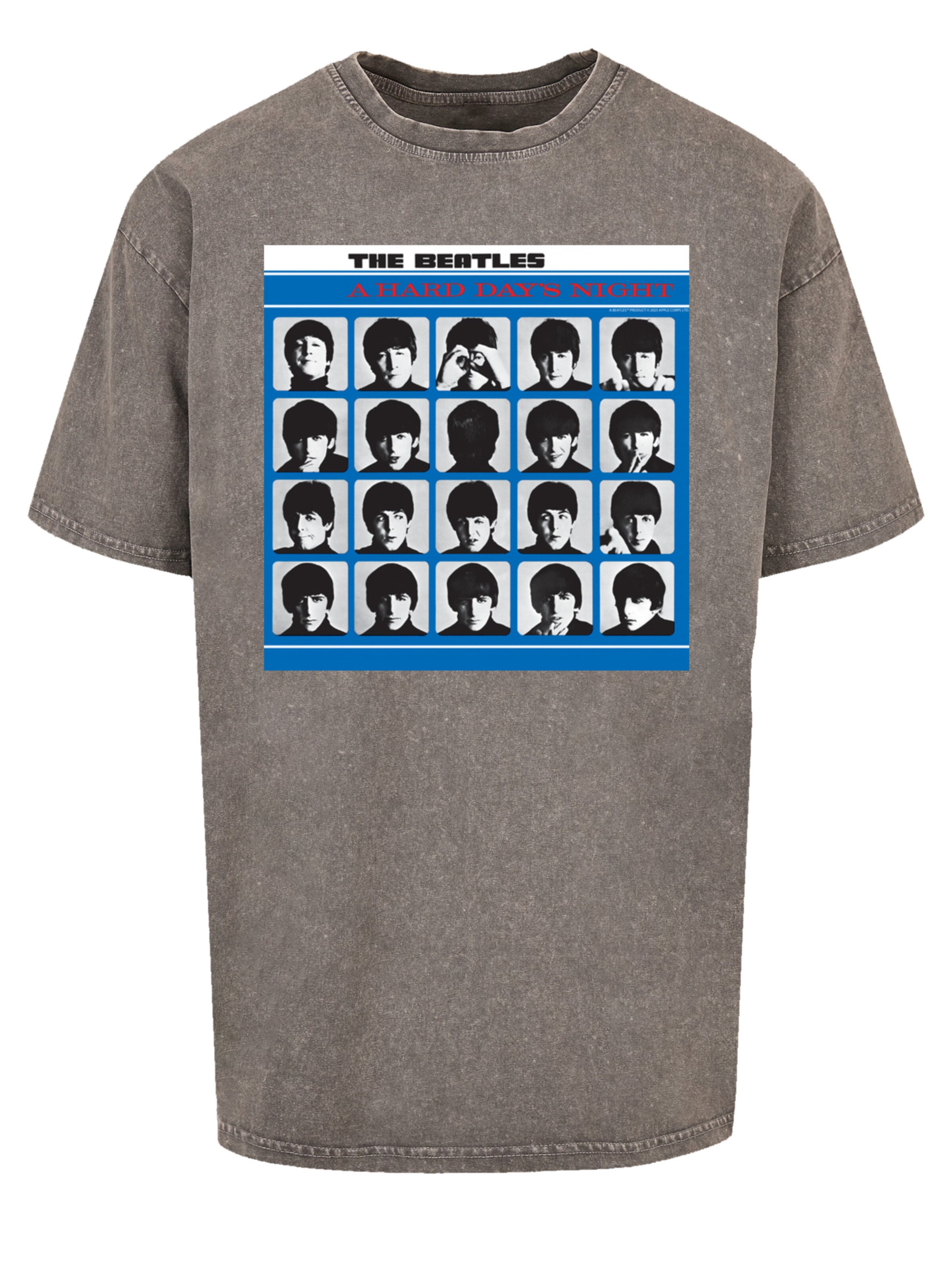 T-Shirt 'The Beatles Retro' F4NT4STIC en gris : devant