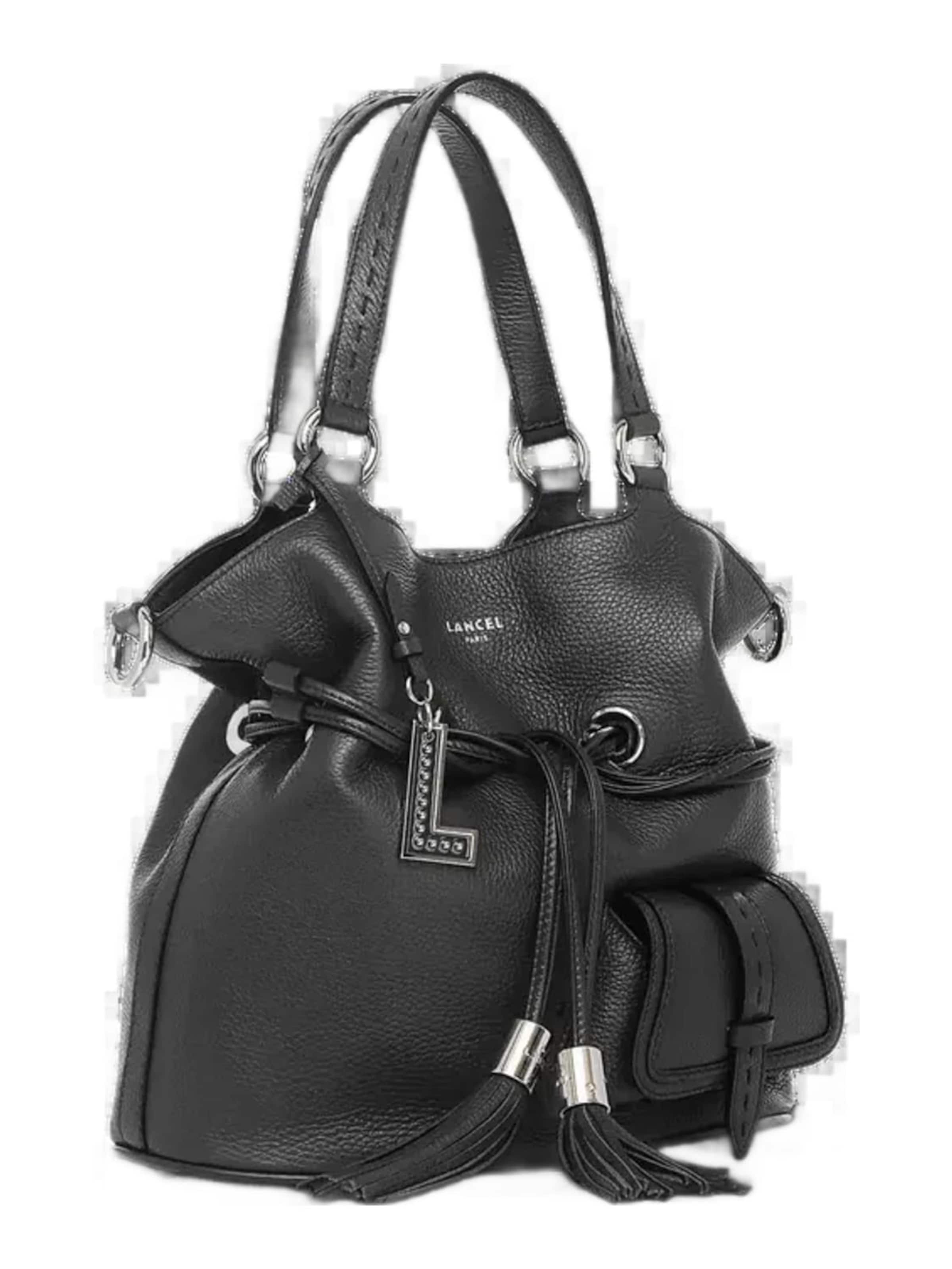 Poche ventrale 'Lancel Sac Seau M 1Er Flirt Noir/Argent' Lancel en noir