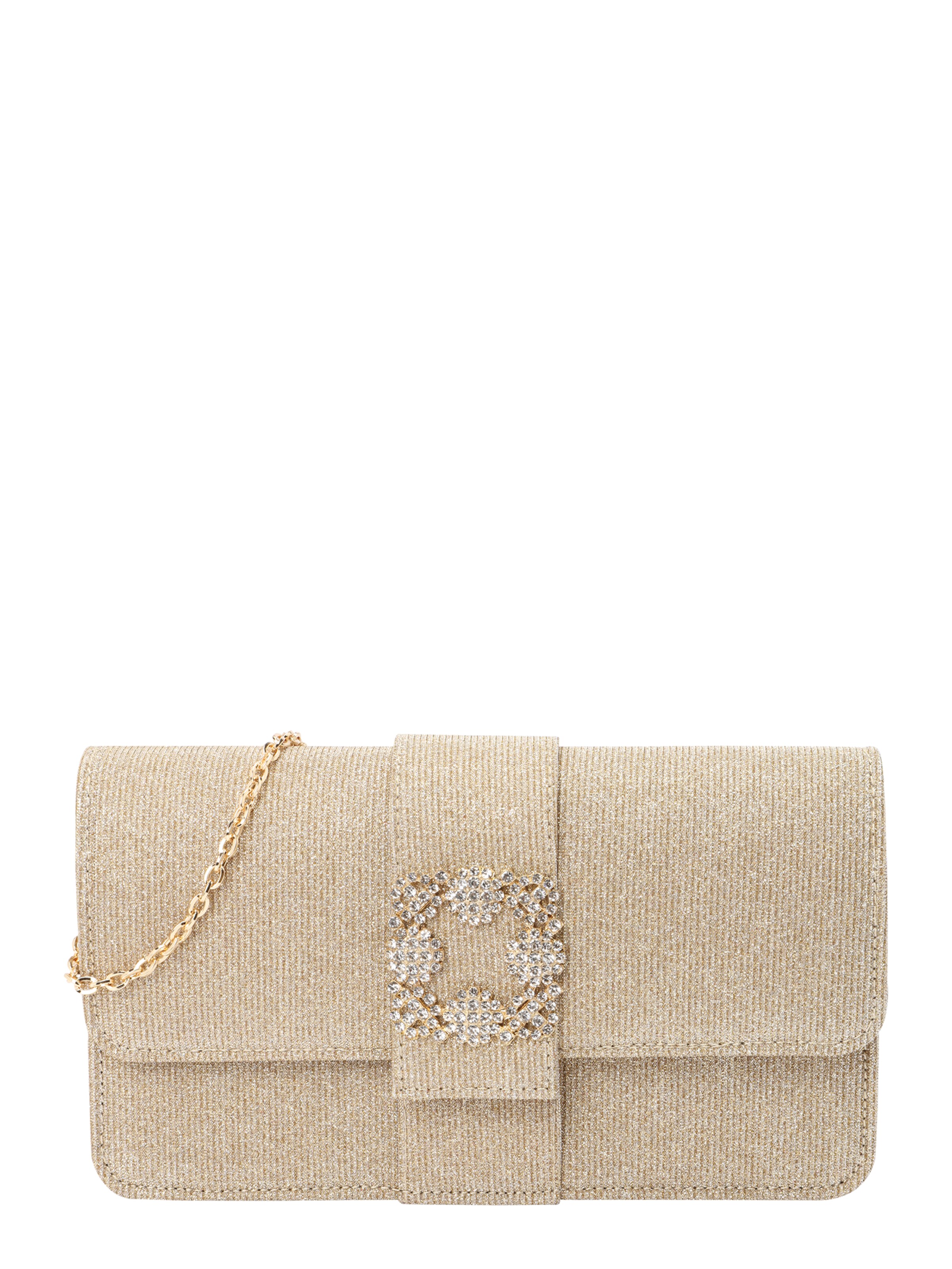 mascara Clutch in Gold: front