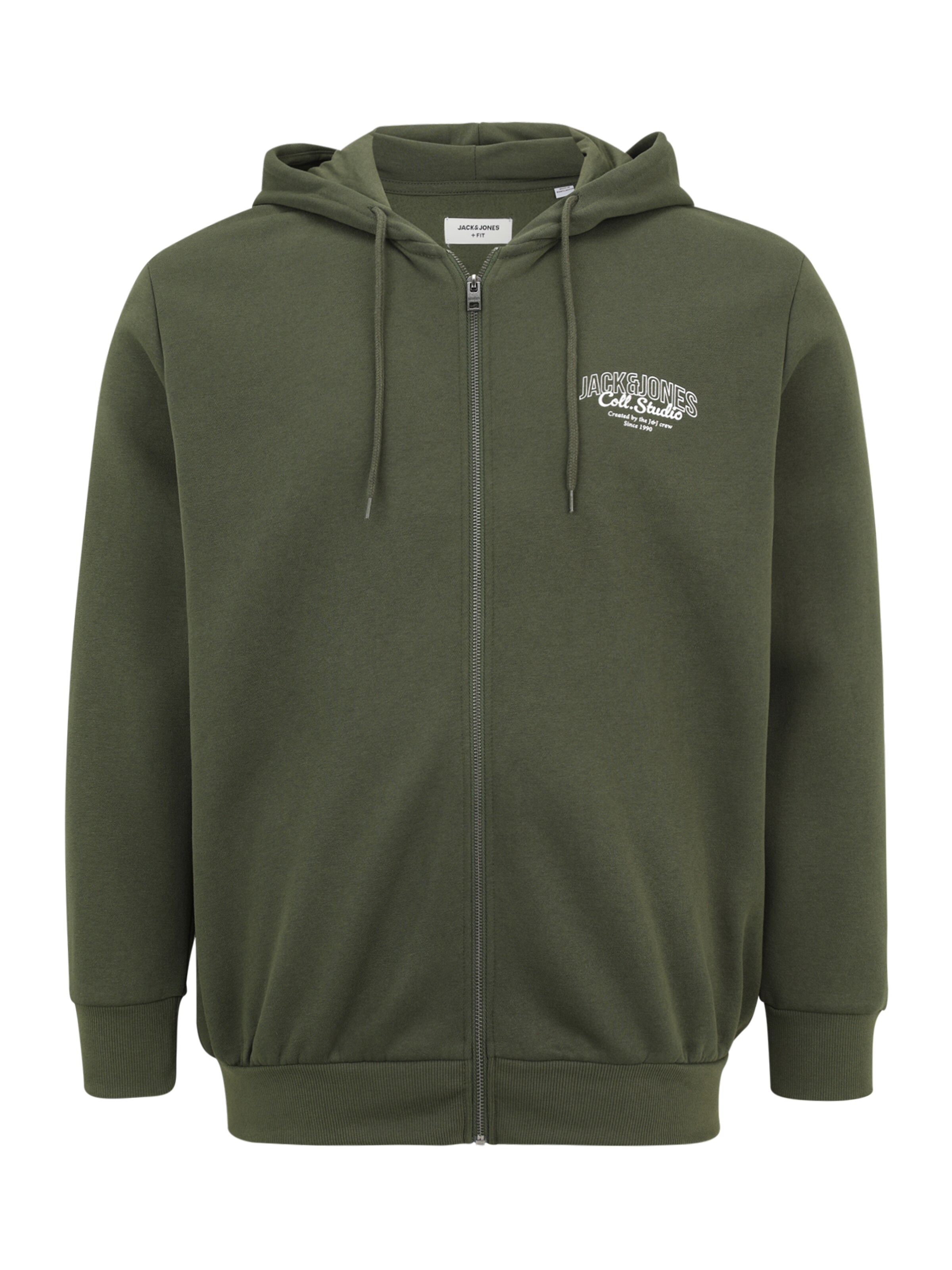 JACK & JONES Sweatjakke 'JJMAKOTO' i grøn: forside