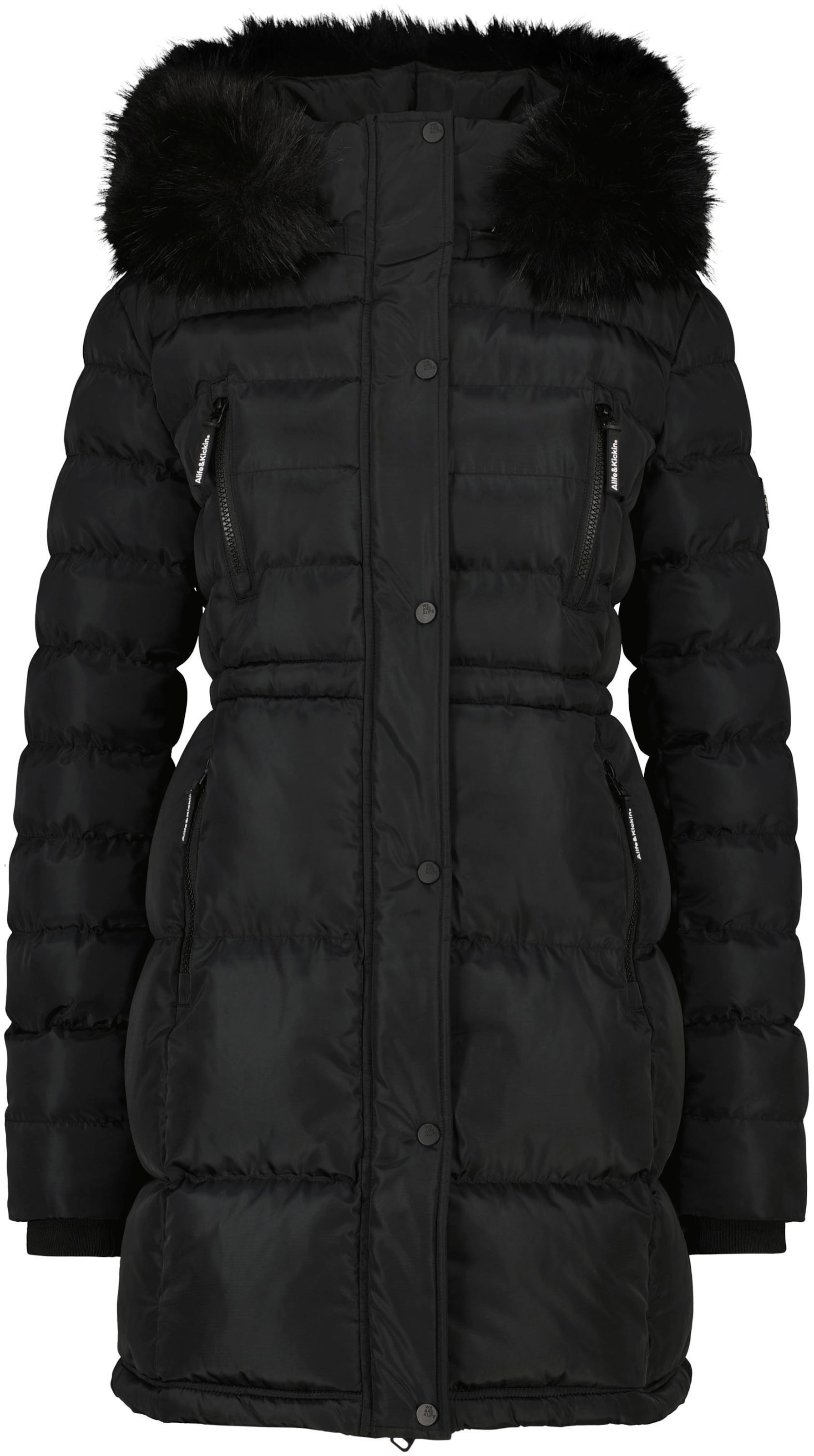 alife & kickin Winter Coat in Black: front