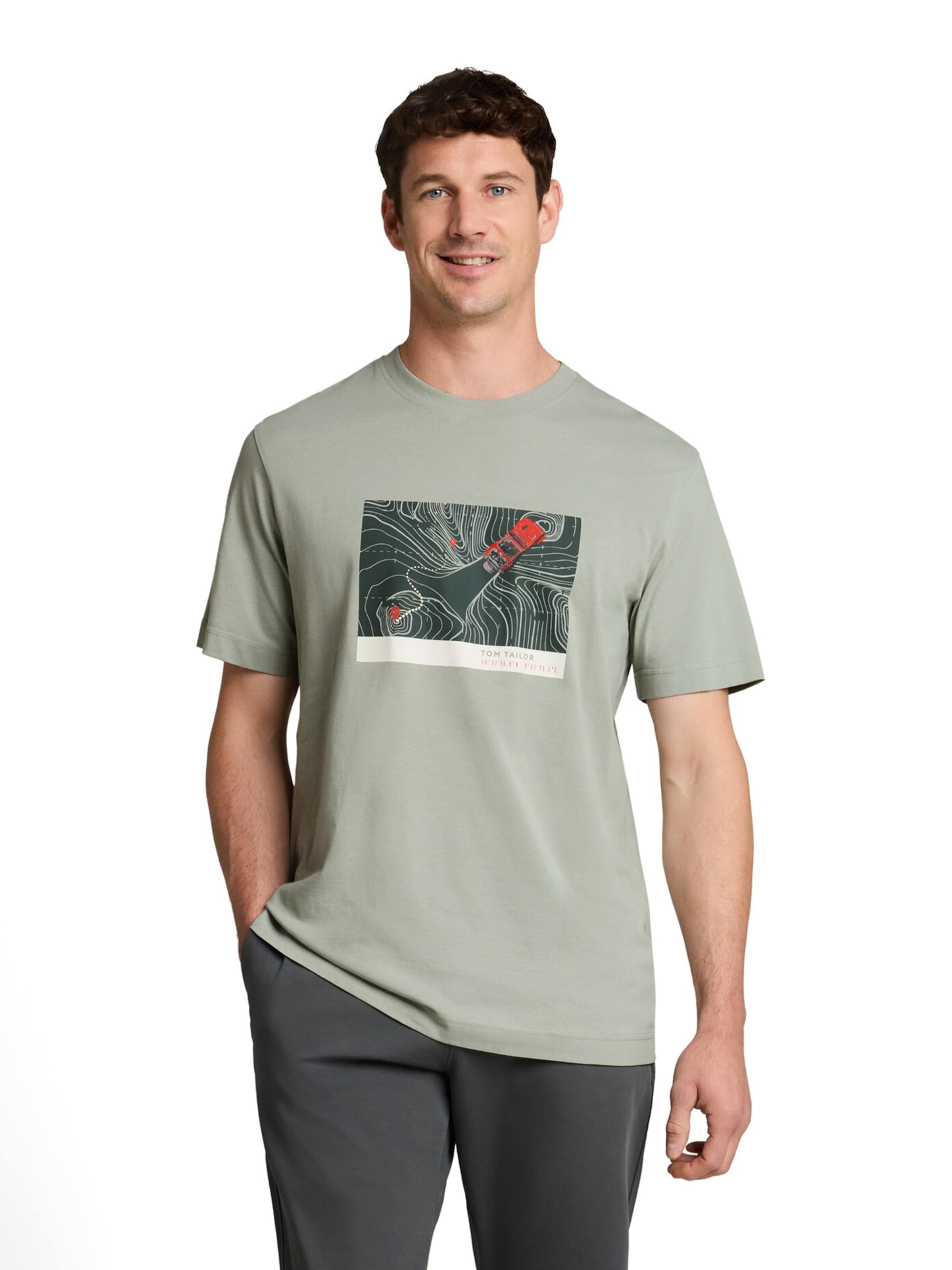 TOM TAILOR Shirt in Green: front