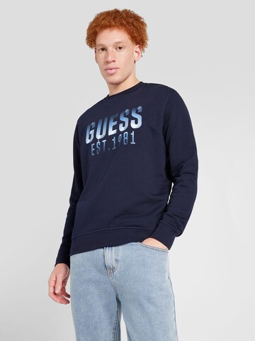 GUESSSweater majica - plava boja: prednji dio