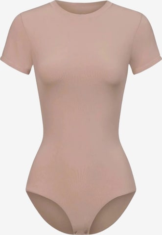 cfab Body 'Crew Neck T-Shirt Bodysuit' in Pink: Vorderseite